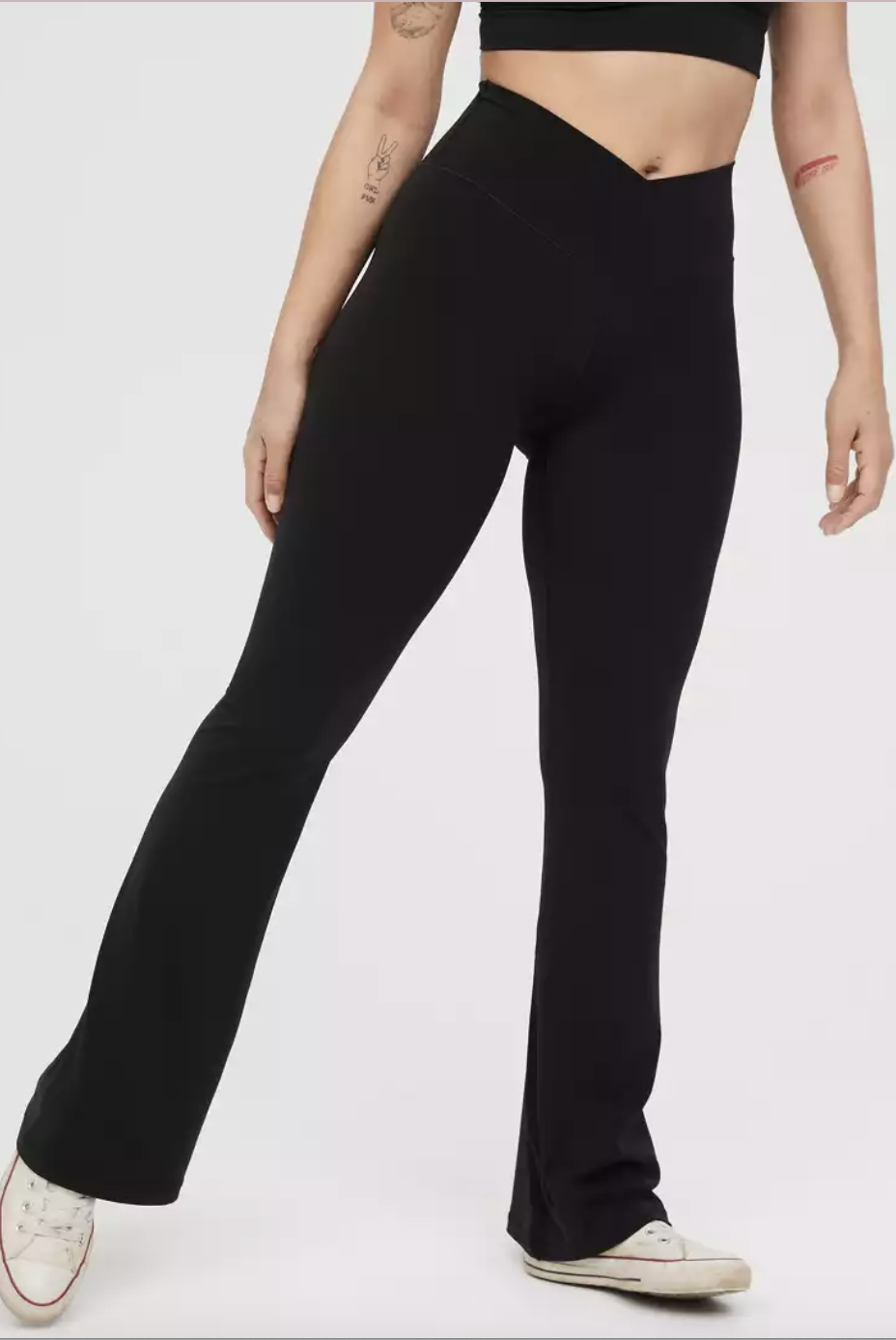 Real Me High Waisted Crossover Flare Legging
