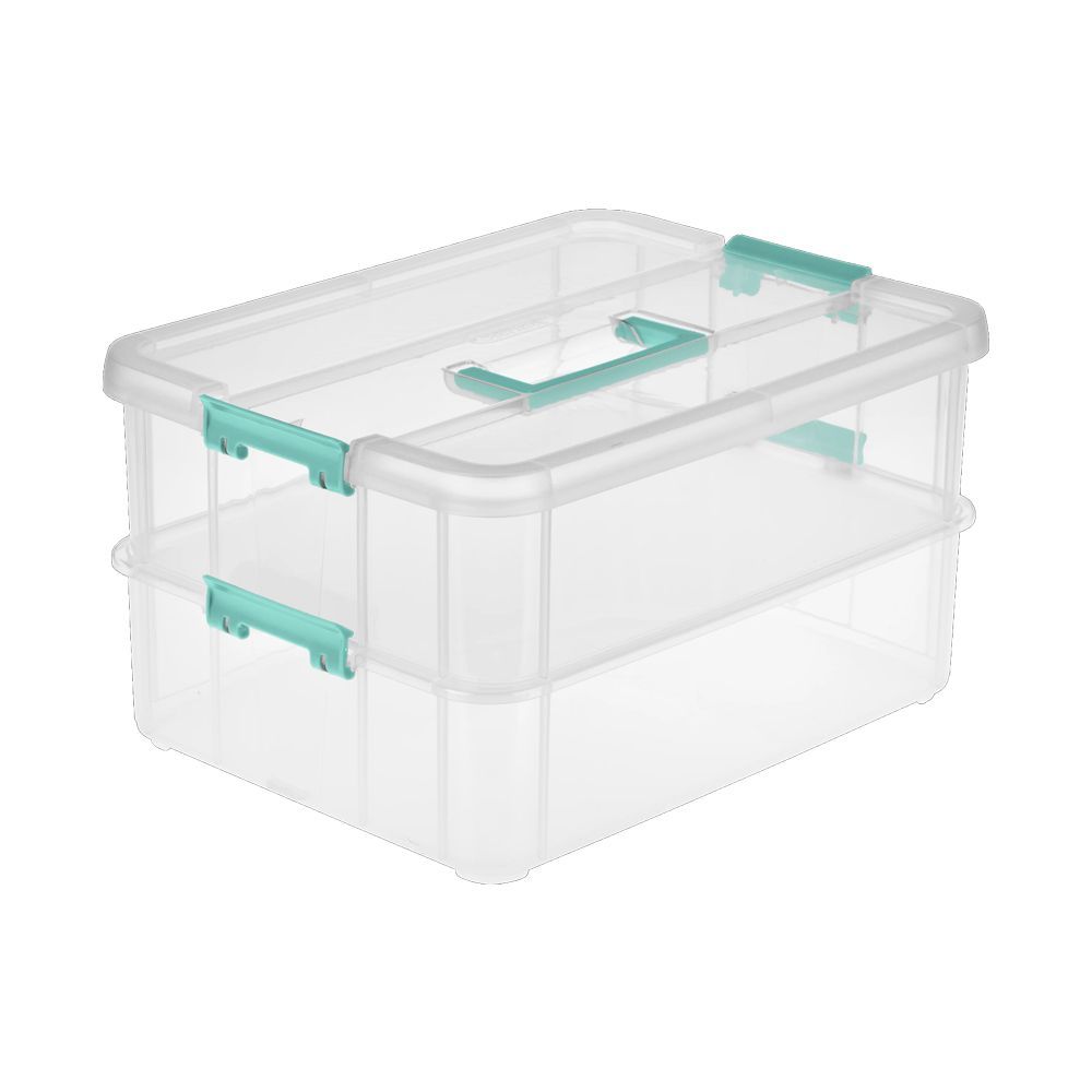 Plastic box with lid and best sale handle