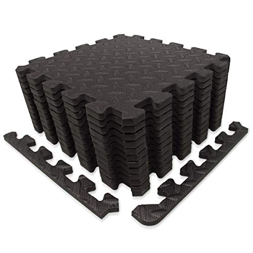 Yes4all Interlocking Exercise Foam Mats with Border