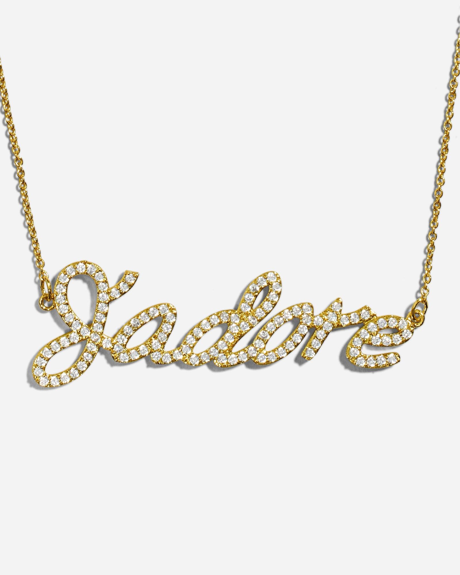 Pierre Cadault X Jennifer Miller J'Adore Nameplate Necklace