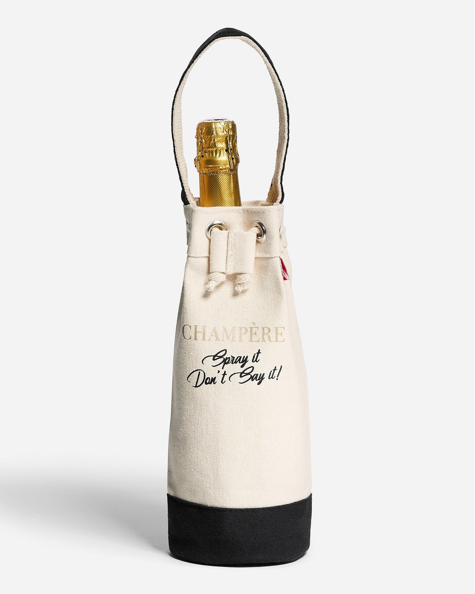 Champére Single Bottle Canvas Wine Bag