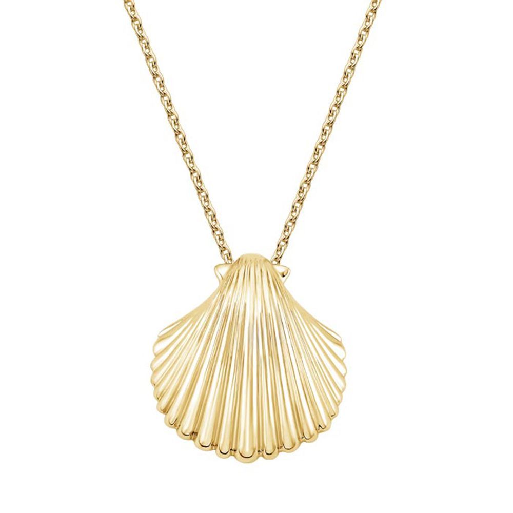 14K Yellow Gold Seashell Pendant