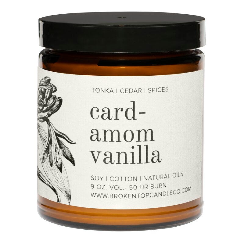 Cardamom Vanilla Scented Jar Candle