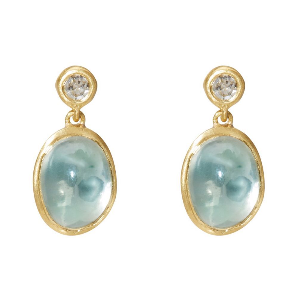 Moonlit Mango Moonstone Earrings