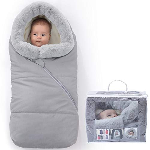  Manta con capucha para bebé, recién nacido, de invierno, suave,  cálido, saco de dormir de forro polar para niños y niñas : Bebés