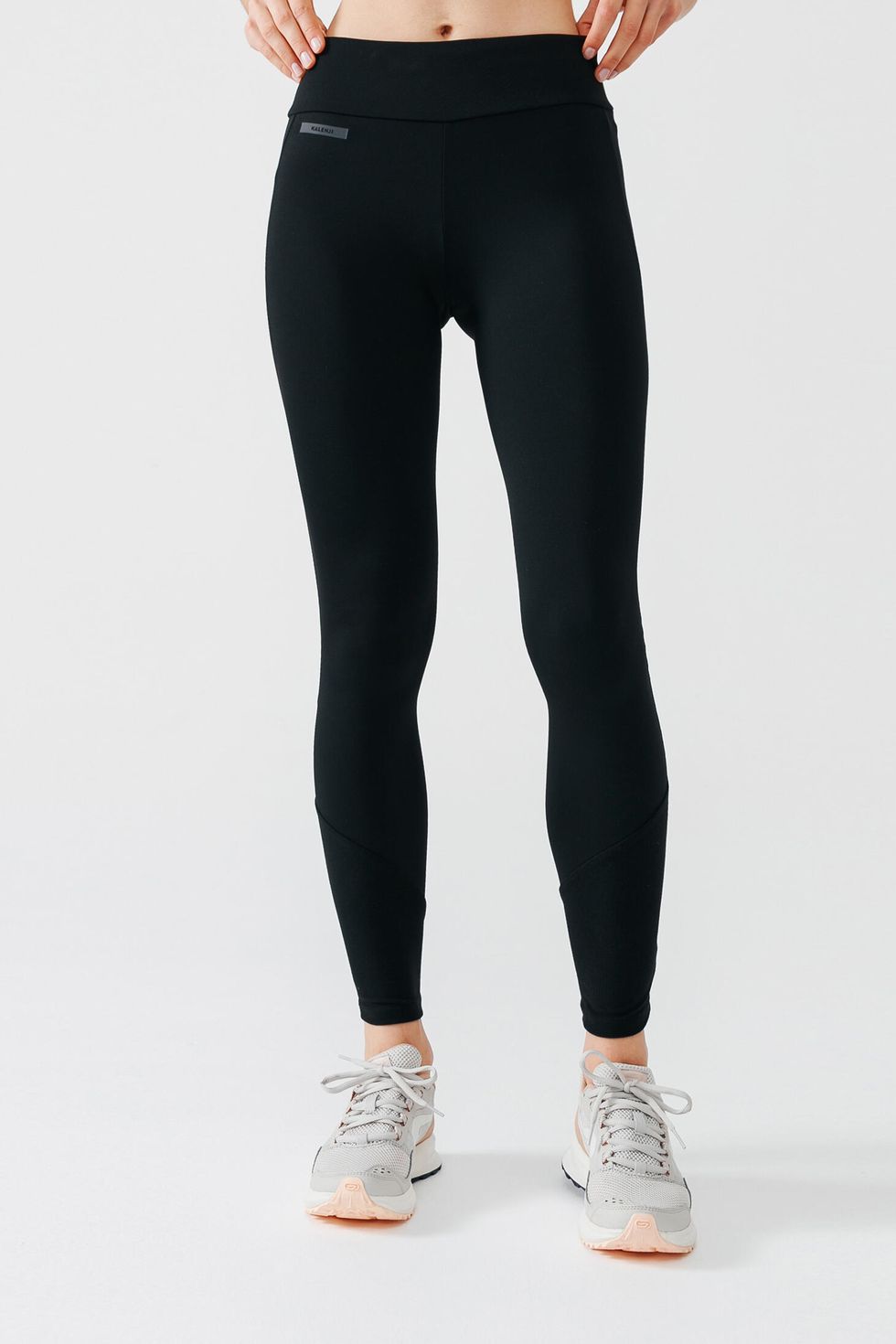 Thermal fleece leggings with an all-over print - rose