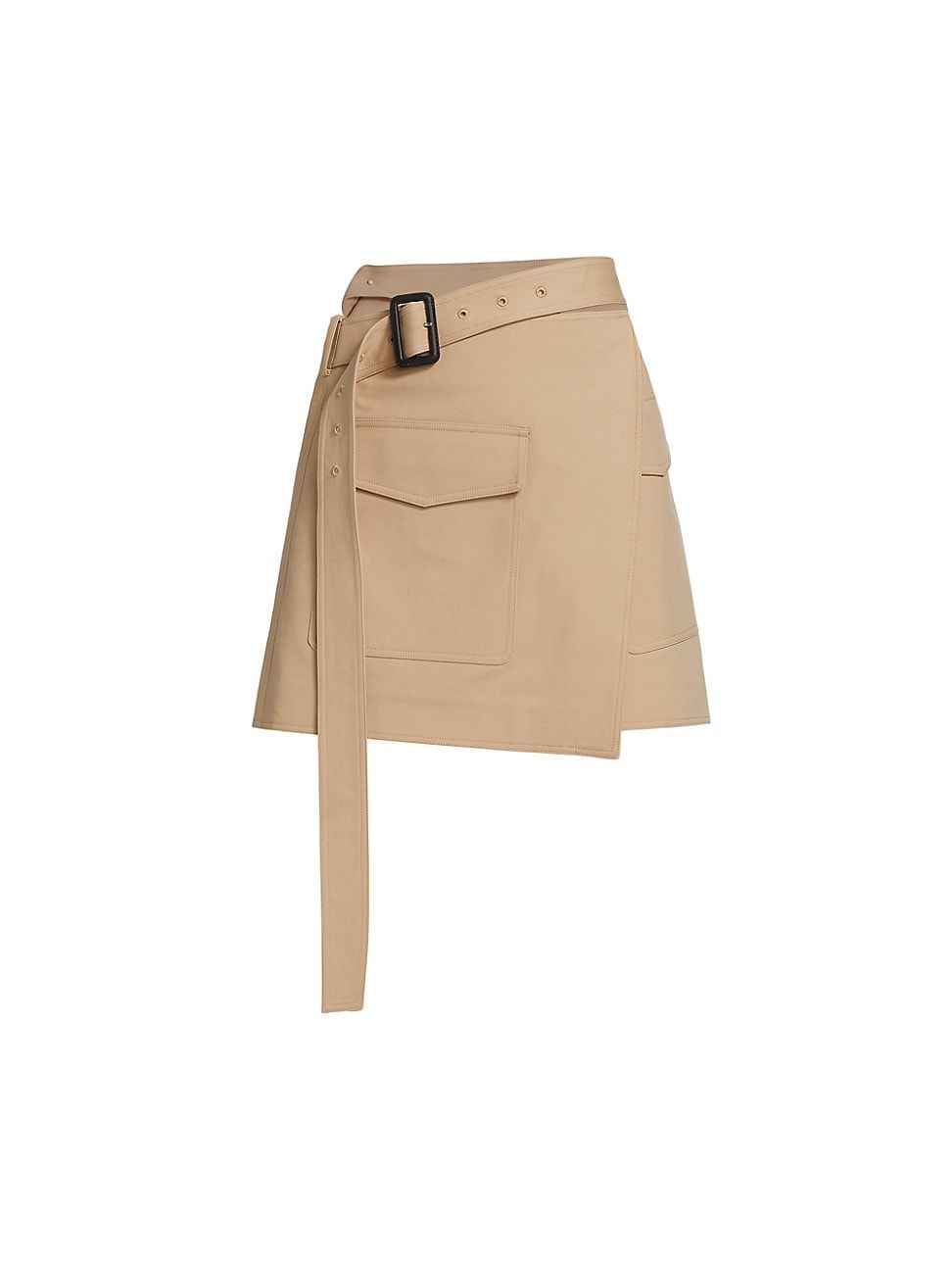 Trench Wrap Mini Skirt 