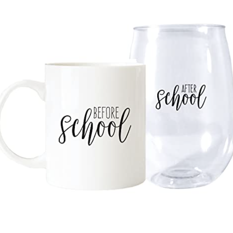 Coffee Mug and Stemless Wine Cup Gift Set