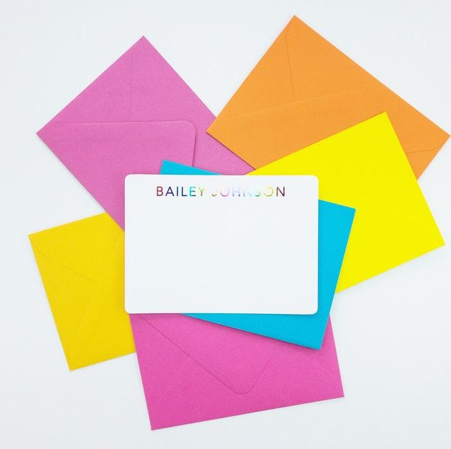 Rainbow Foil Note Cards