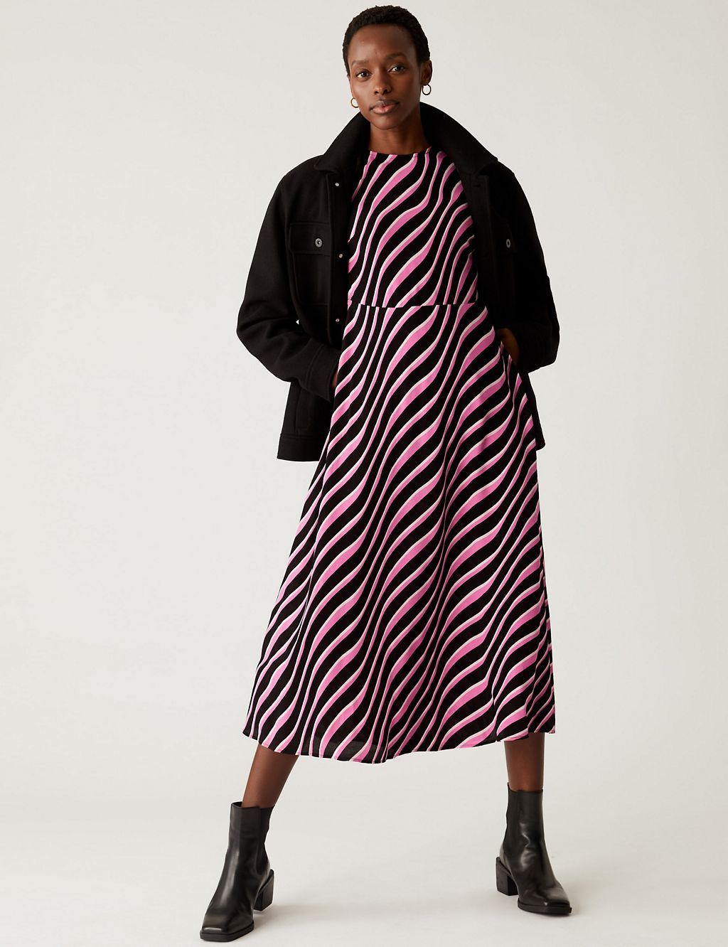 M&s deals striped dress