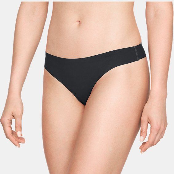 Calvin Klein Underwear Women's Pure Seamless Thong, Black, X-Small