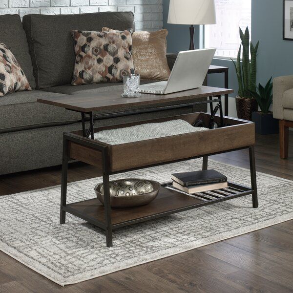 Haneline Lift Top 4 Legs Coffee Table with Storage