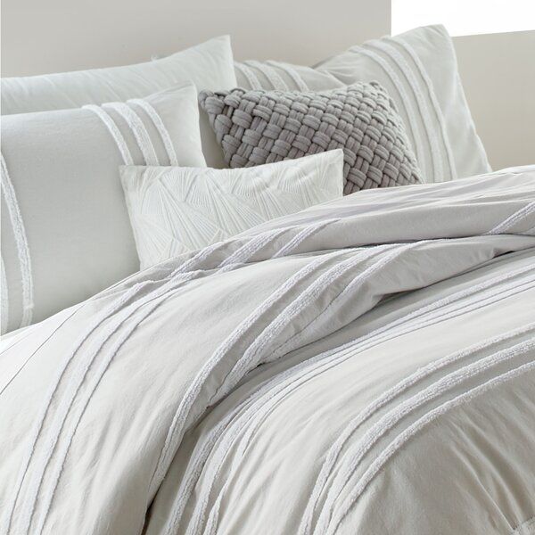Gray Standard Cotton 3 Piece Comforter Set