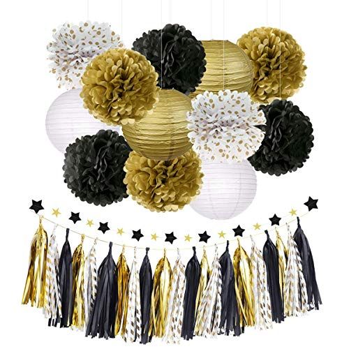 Black-and-Gold Party Decorations 