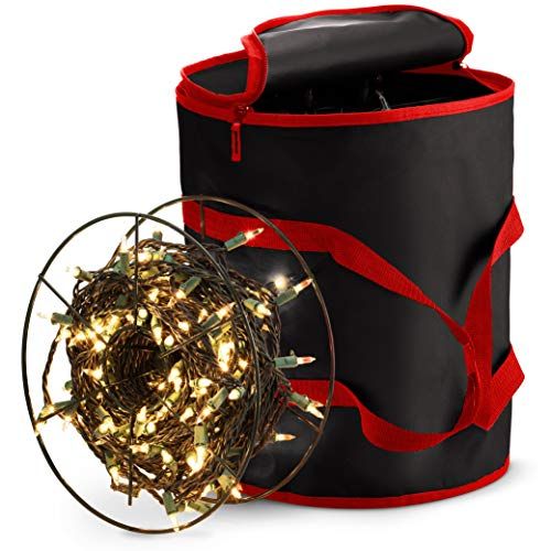 Premium Christmas Light Storage Bag with Metal Reels