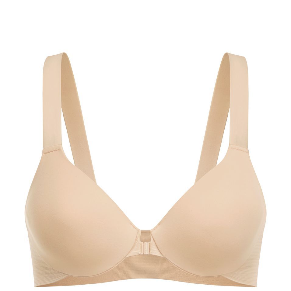 aerie light pink lightly line front closure bra size 32aa 