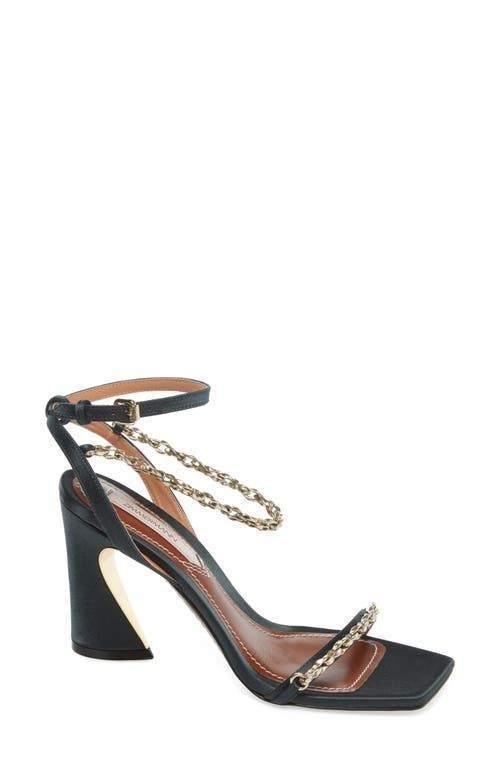 Crescent Chain Ankle Strap Sandal