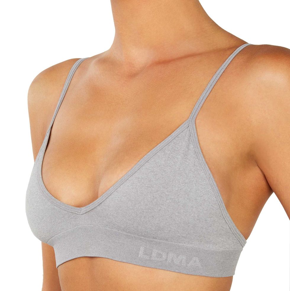 Strapless Bras For Women Plus Size Lette Girls Teens Low Support Triangle V  Neck Front Button Slim Strap Training Padded Wire Grey Wireless T-Shirt