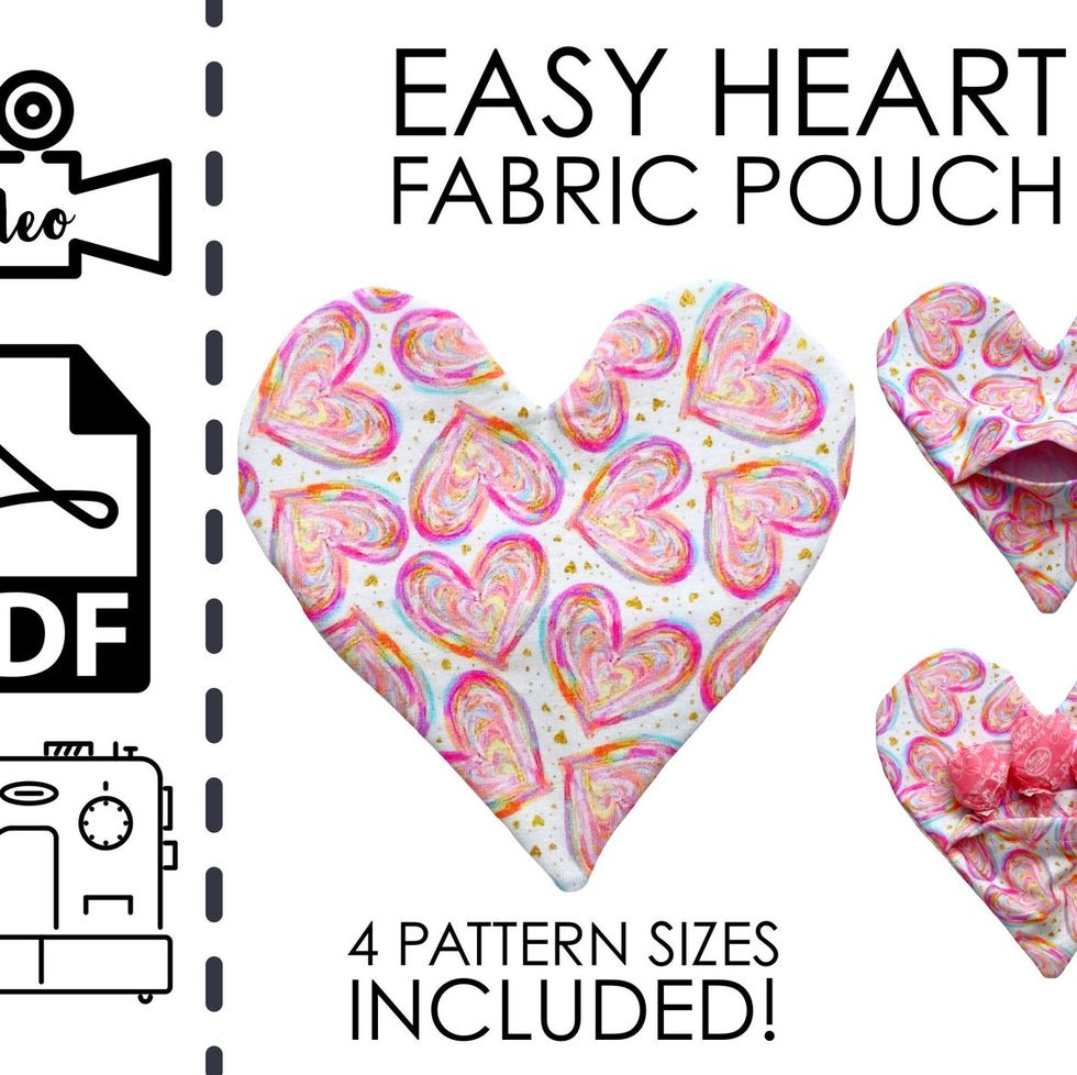Fabric Heart Pouch Valentine