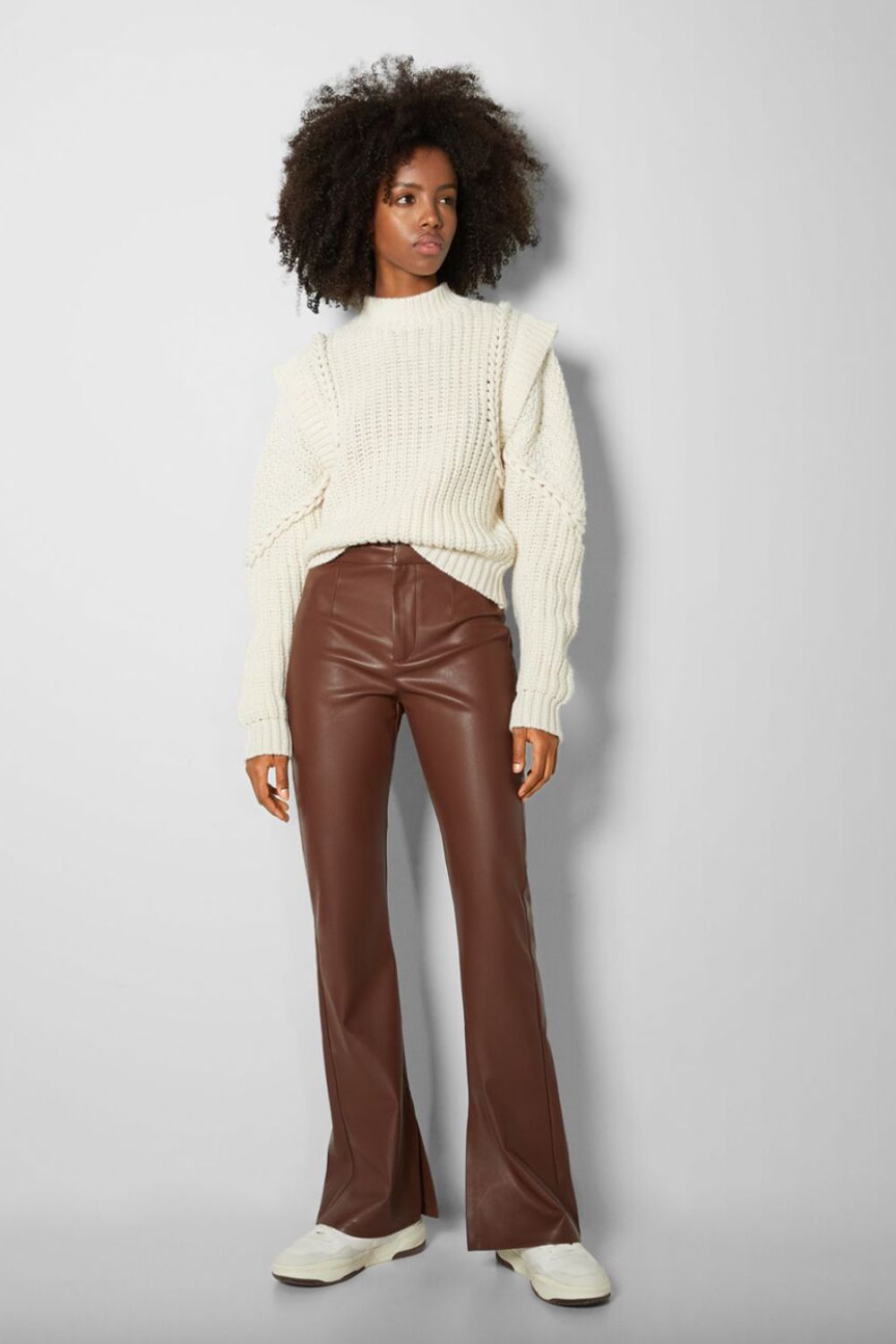 Pantalones cuero mujer online bershka