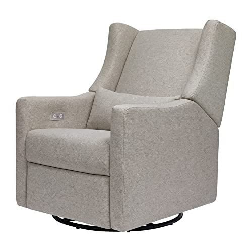 Robyn Rocker Recliner Chair: Upholstered with White Trim Detail