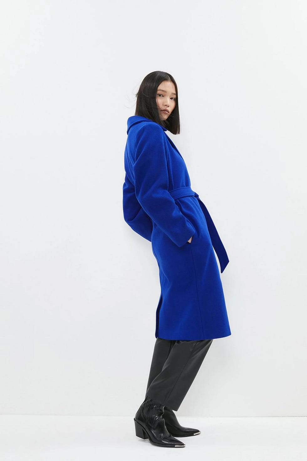 Belted Collard Formal Wrap Coat