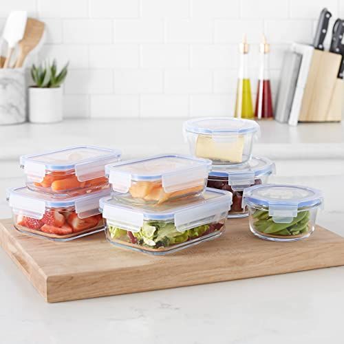Airtight Glass Food Storage Containers, 7 Pack