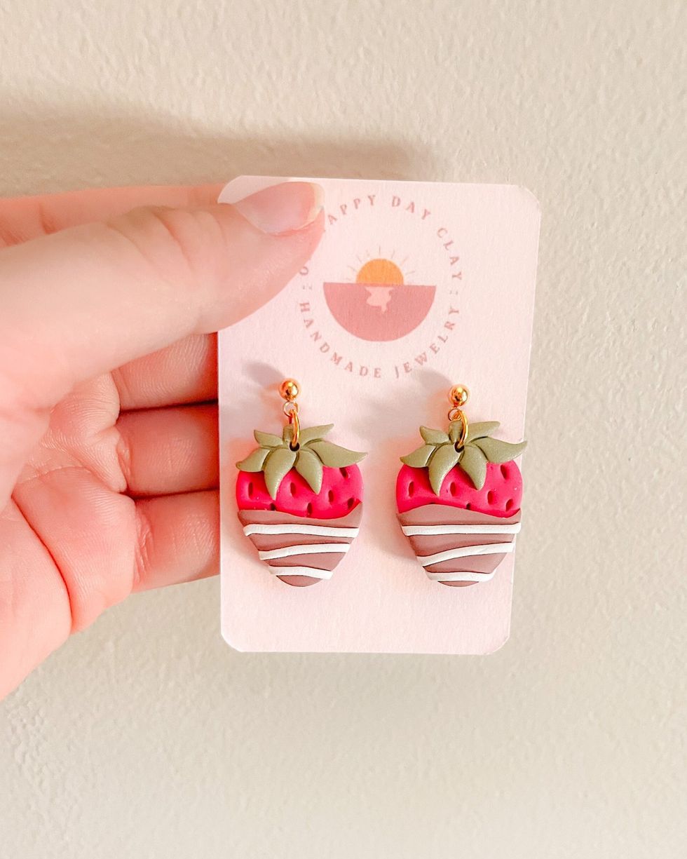 Chocolate Strawberry Earrings