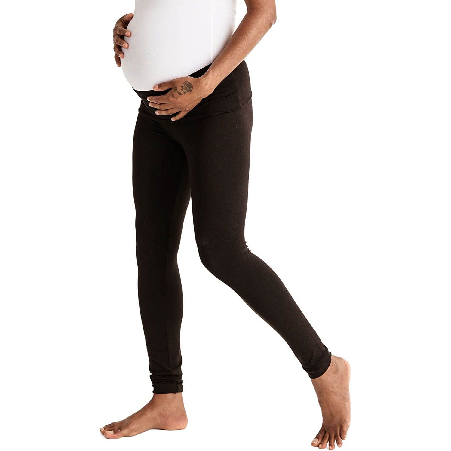 Enerful Fleece Lined Maternity Leggings Workout Activewear Winter Warm  Pregnancy Thermal Pants with Pockets 2PCS Black Small at Amazon Women's  Clothing store
