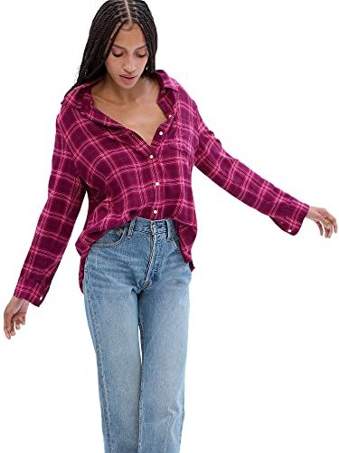 Gap womens sale plaid flannel shirts