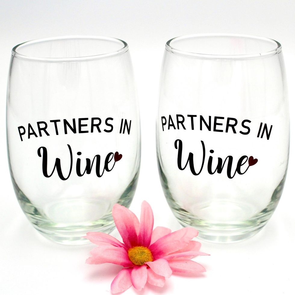 Partners in Wine Glasses