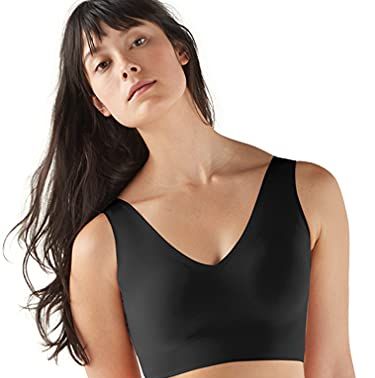 True & Co Womens True Body Wirefree Lightly Lined T-Shirt T Shirt Bra,  Black, X-Small US at  Women's Clothing store