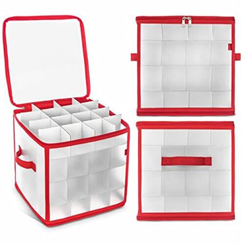 Christmas Baubles Storage Box with Dividers 