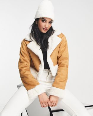 Shearling Cozy Coat In Ivory