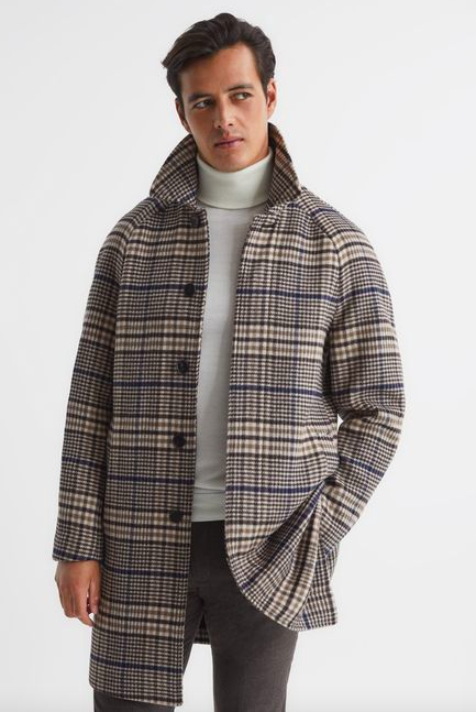 JOJO Wool-blend Checked Coat