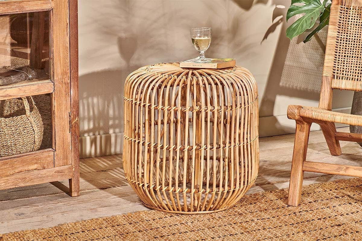 Kedarpur Rattan Side Table