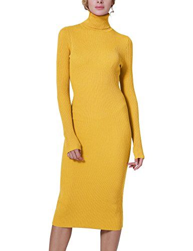 Turtleneck Knit Sweater Dress 