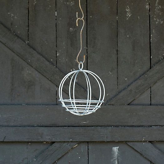 Zinc Sphere Hanging Basket