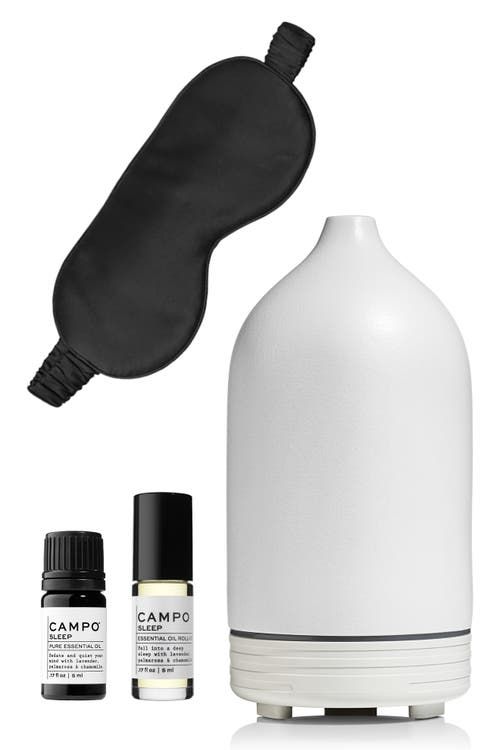 Campo Deluxe Diffuser, Essential Oils & Eye Mask Sleep Set