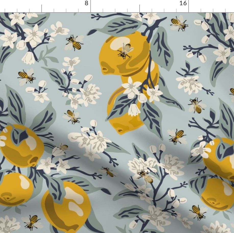 Bees & Lemons Wallpaper