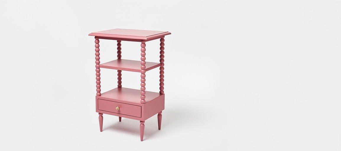 Parker Bobbin Pink Acacia Wood Side Table