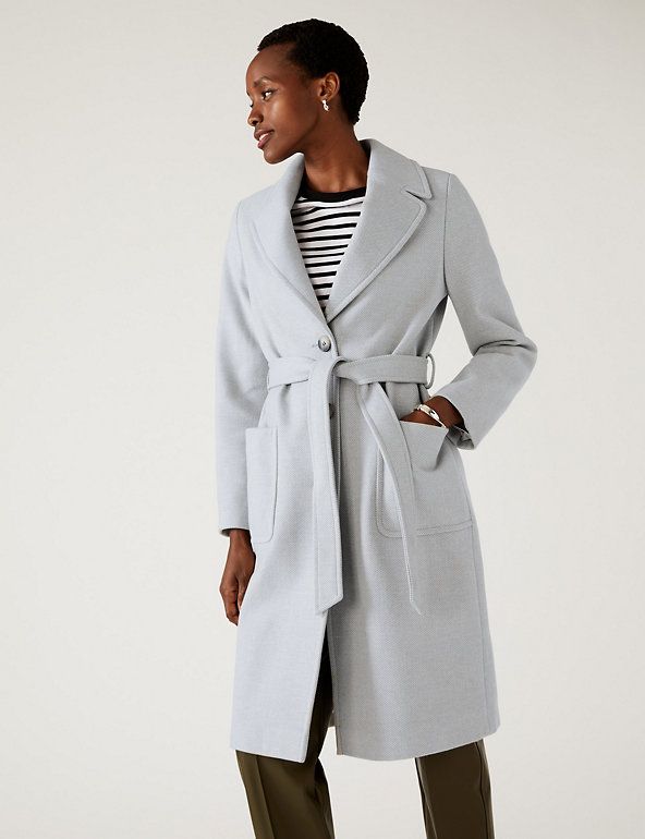 Herringbone 2025 wrap coat