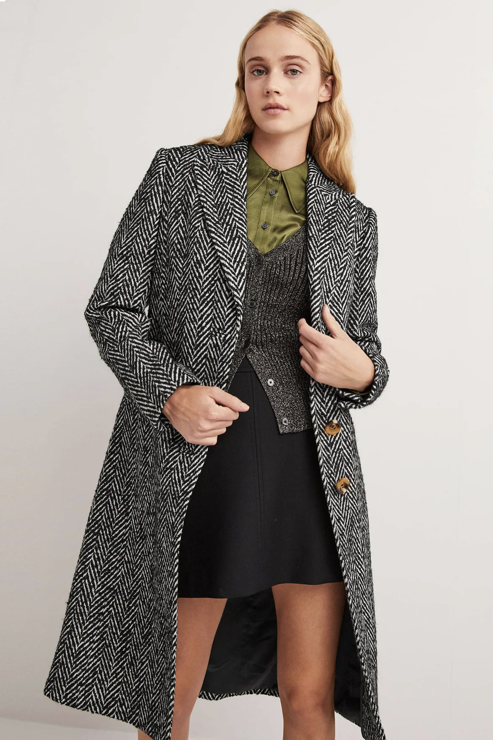 Boden Herringbone coat: Stylish Boden coats to shop this season