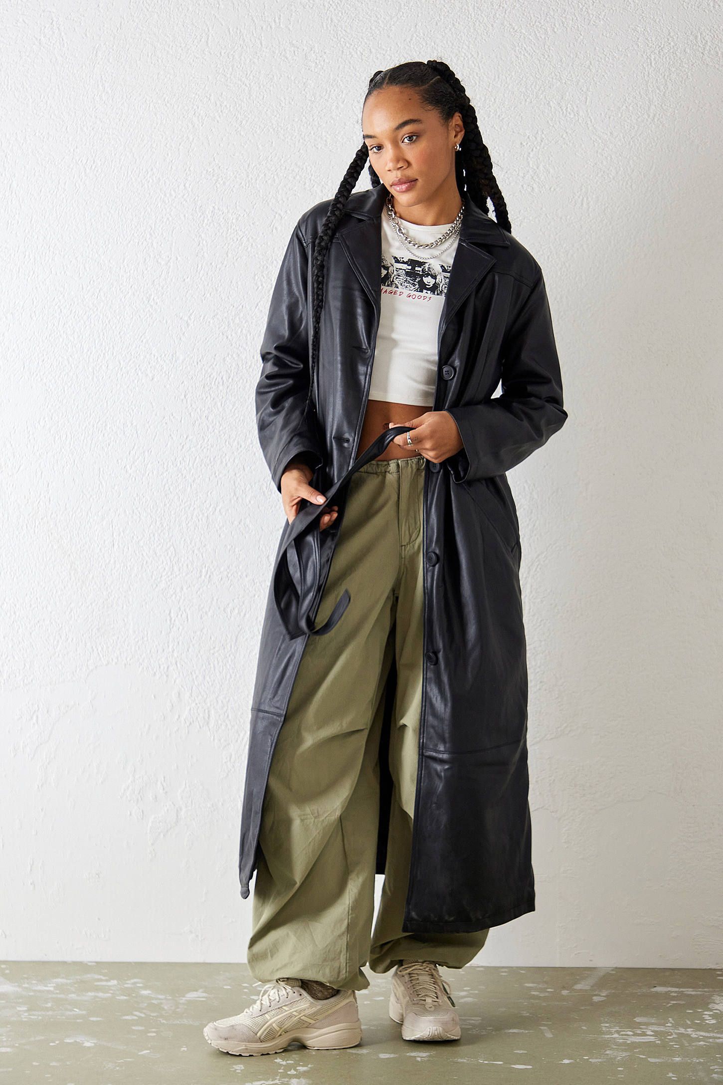 Leather hot sale drover coat