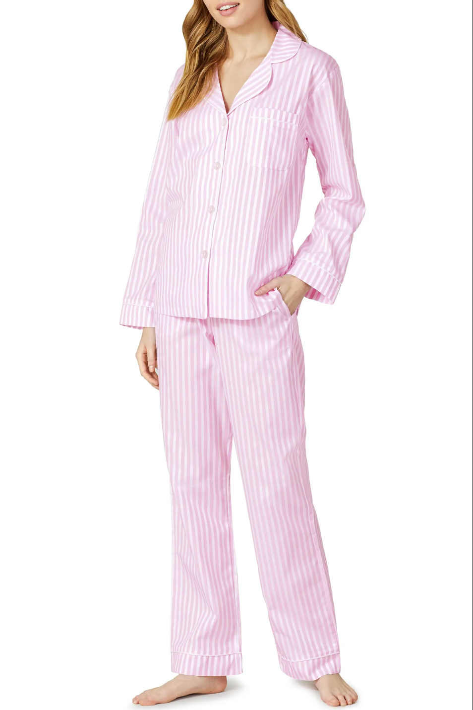 3D Stripe Organic Cotton Sateen Pajamas 3D Stripe Organic Cotton Sateen Pajamas