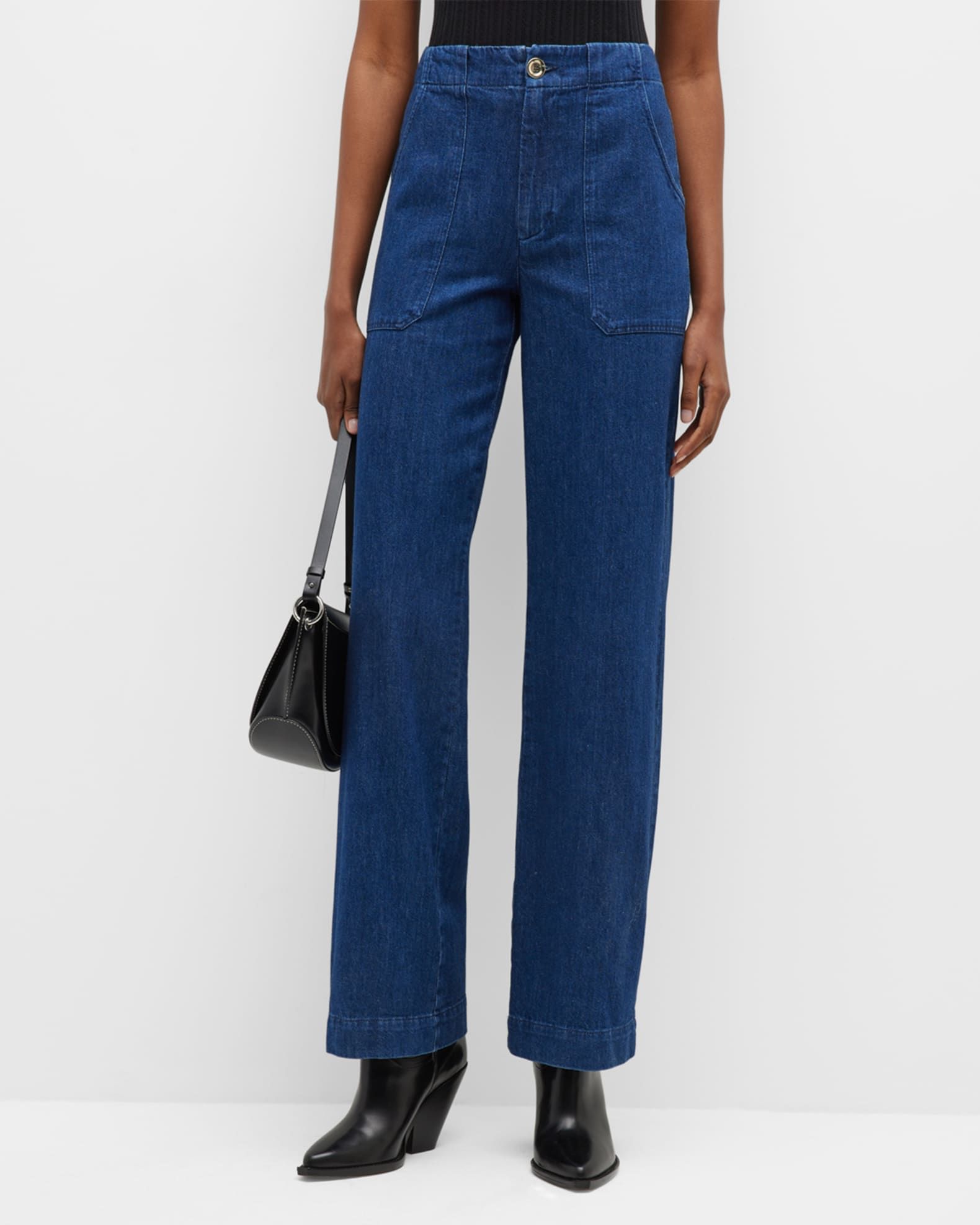 70s High Rise Wide Jeans