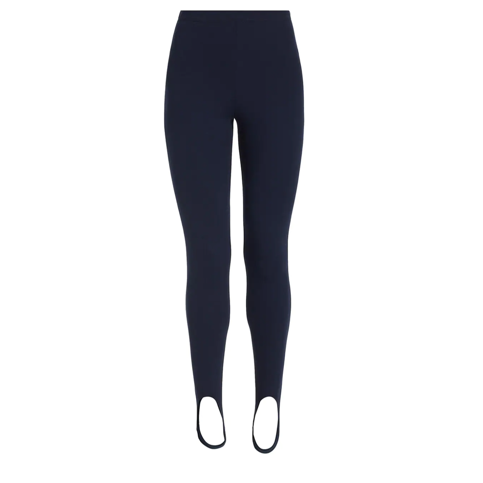 Fleece Lined Leggings, Premium Fabric Blend, Leggings for Women - Size M/T,  Navy Blue Design