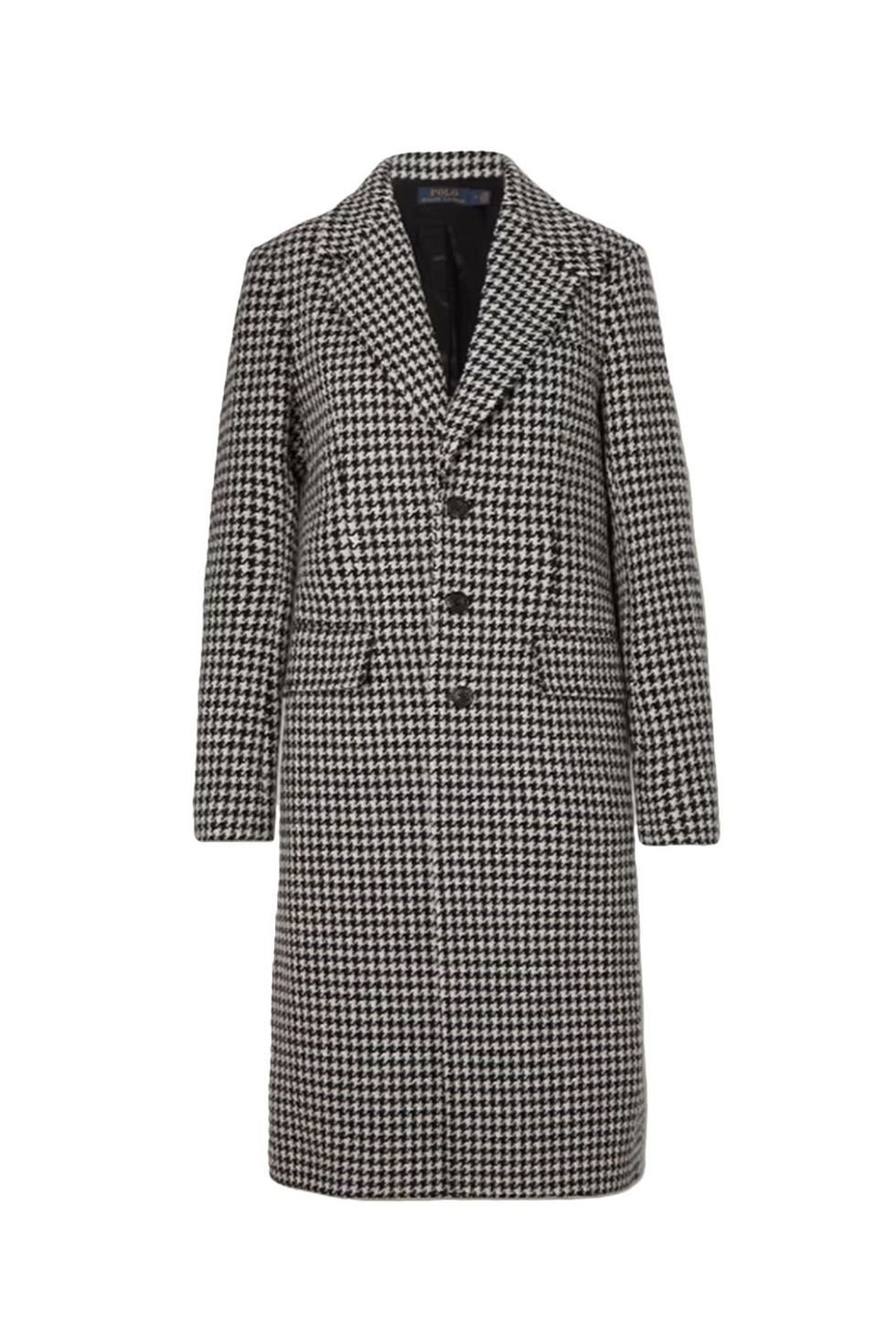 Preston Houndstooth Recycled Wool-Blend Coat