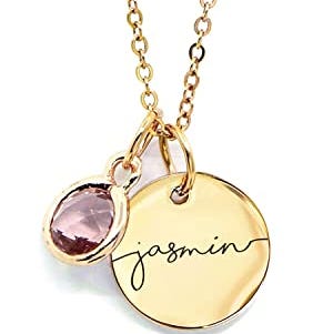 Personalized Birthstone Name Necklace