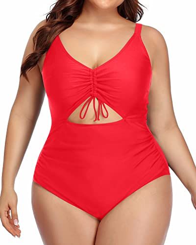 Bathing Suits for Big Busted Women Halter Bikini Swimsuit O Ring Self Tie  Ruched Mid Waisted Two Piece Bathing Suit Bathing Suit Bottoms Medium